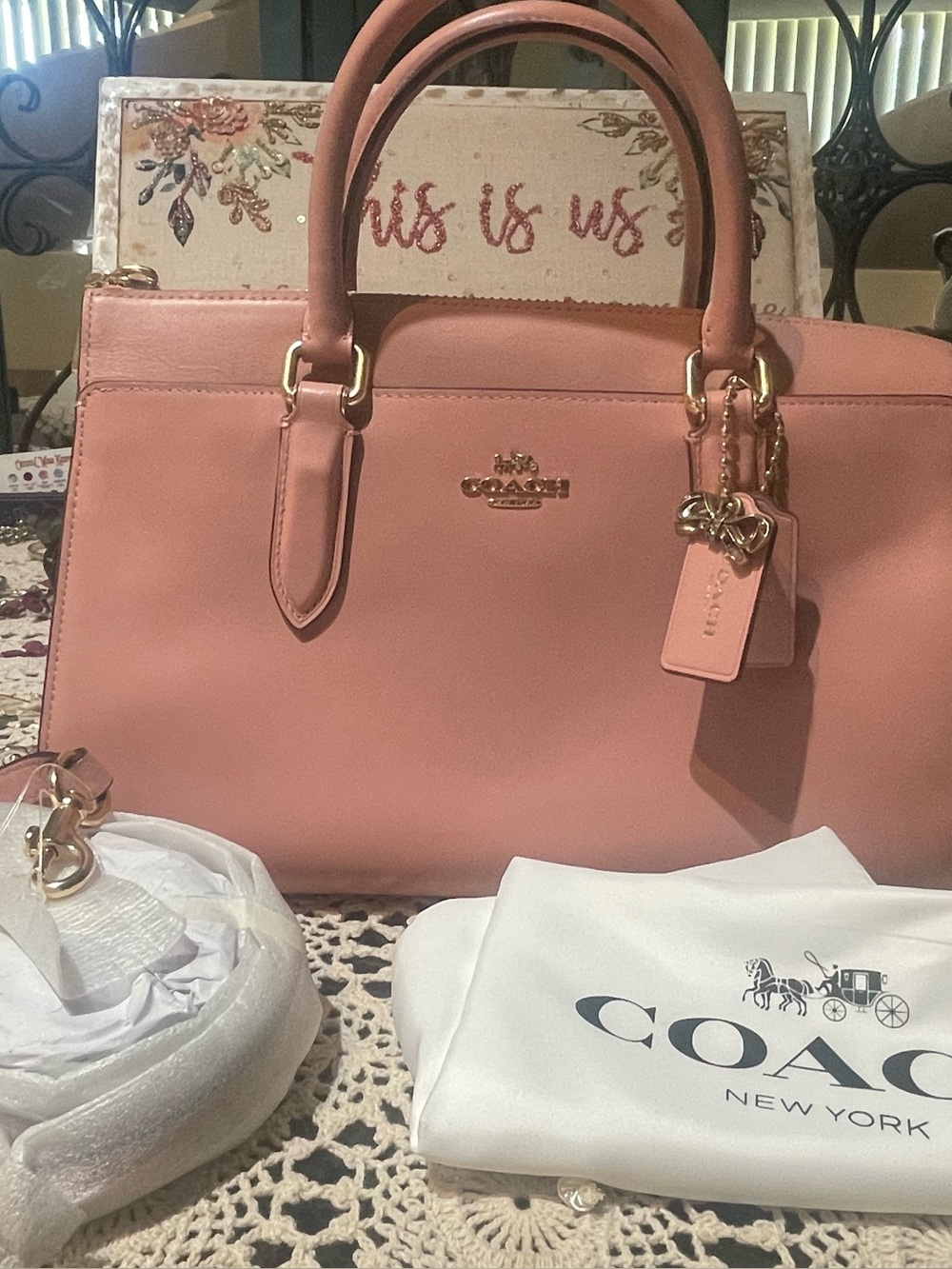 Limited Edition Selena Gomez Pink Coach Bag Purse NWOT